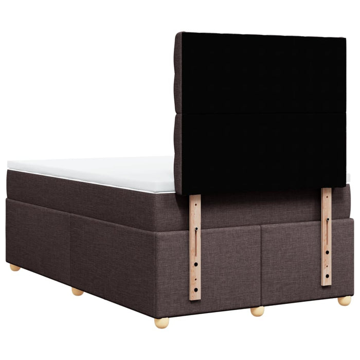 Pat box spring cu saltea, maro închis, 120x200 cm, textil - WALTI WALTI