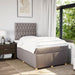 Pat box spring cu saltea, gri taupe, 120x200 cm, textil - WALTI WALTI