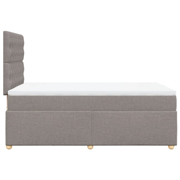 Pat box spring cu saltea, gri taupe, 120x200 cm, textil - WALTI WALTI
