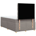 Pat box spring cu saltea, gri taupe, 120x200 cm, textil - WALTI WALTI