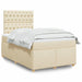 Pat box spring cu saltea, crem, 120x200 cm, textil - WALTI WALTI
