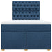 Pat box spring cu saltea, albastru, 120x200 cm, textil - WALTI WALTI