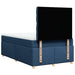 Pat box spring cu saltea, albastru, 120x200 cm, textil - WALTI WALTI