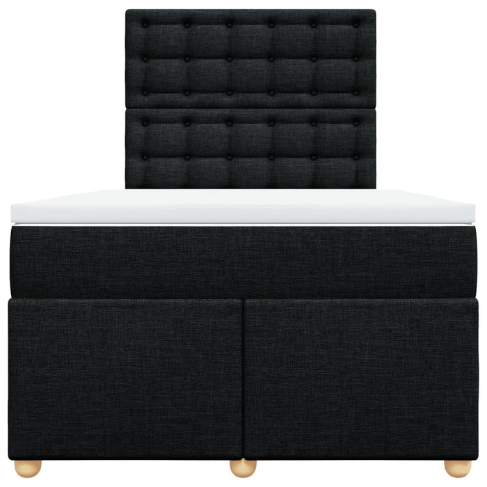 Pat box spring cu saltea, negru, 120x200 cm, textil - WALTI WALTI