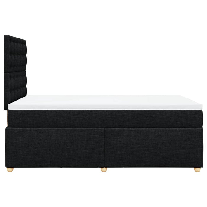 Pat box spring cu saltea, negru, 120x200 cm, textil - WALTI WALTI