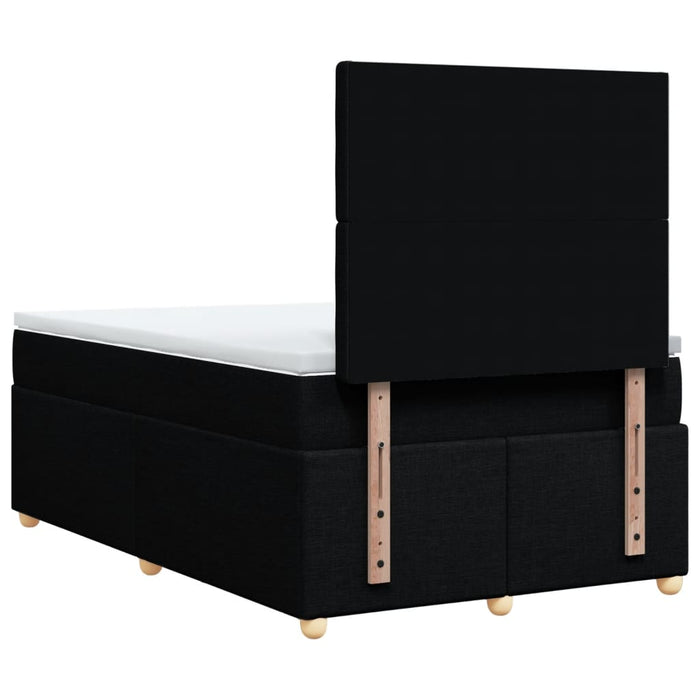 Pat box spring cu saltea, negru, 120x200 cm, textil - WALTI WALTI