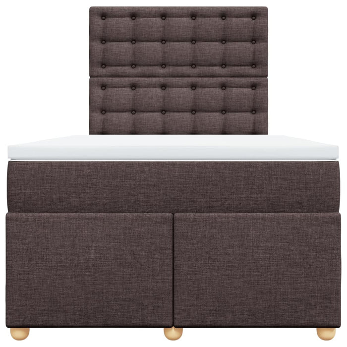 Pat box spring cu saltea, maro închis, 120x200 cm, textil - WALTI WALTI
