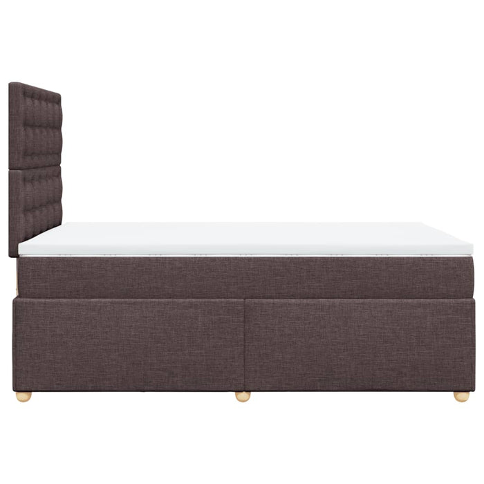 Pat box spring cu saltea, maro închis, 120x200 cm, textil - WALTI WALTI