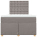 Pat box spring cu saltea, gri taupe, 120x200 cm, textil - WALTI WALTI