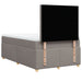 Pat box spring cu saltea, gri taupe, 120x200 cm, textil - WALTI WALTI