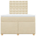Pat box spring cu saltea, crem, 120x200 cm, textil - WALTI WALTI