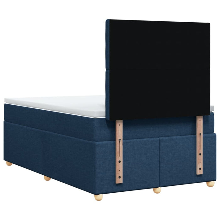 Pat box spring cu saltea, albastru, 120x200 cm, textil - WALTI WALTI