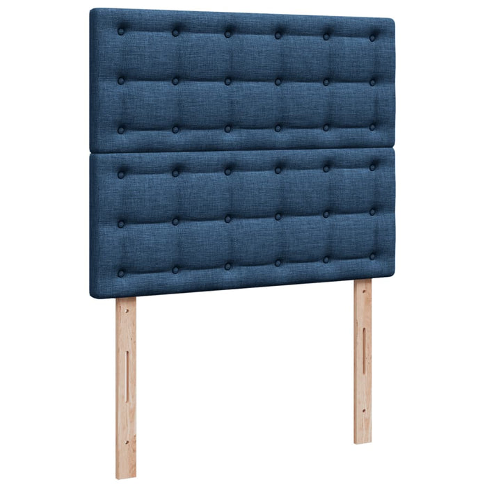 Pat box spring cu saltea, albastru, 120x200 cm, textil - WALTI WALTI