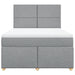 Pat box spring cu saltea, gri deschis, 140x190 cm, textil - WALTI WALTI
