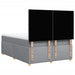 Pat box spring cu saltea, gri deschis, 140x190 cm, textil - WALTI WALTI