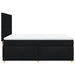 Pat box spring cu saltea, negru, 140x190 cm, textil - WALTI WALTI