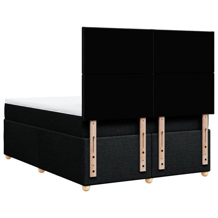 Pat box spring cu saltea, negru, 140x190 cm, textil - WALTI WALTI