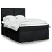 Pat box spring cu saltea, negru, 140x190 cm, textil - WALTI WALTI