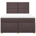 Pat box spring cu saltea, maro închis, 140x200 cm, textil - WALTI WALTI
