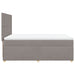 Pat box spring cu saltea, gri taupe, 140x200 cm, textil - WALTI WALTI