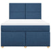 Pat box spring cu saltea, albastru, 140x200 cm, textil - WALTI WALTI