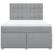 Pat box spring cu saltea, gri deschis, 140x190 cm, textil - WALTI WALTI