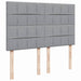 Pat box spring cu saltea, gri deschis, 140x190 cm, textil - WALTI WALTI