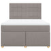 Pat box spring cu saltea, gri taupe, 140x200 cm, textil - WALTI WALTI