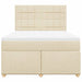 Pat box spring cu saltea, crem, 140x200 cm, textil - WALTI WALTI