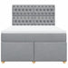 Pat box spring cu saltea, gri deschis, 140x190 cm, textil - WALTI WALTI