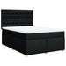 Pat box spring cu saltea, negru, 140x190 cm, textil - WALTI WALTI