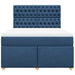 Pat box spring cu saltea, albastru, 140x200 cm, textil - WALTI WALTI