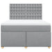 Pat box spring cu saltea, gri deschis, 140x190 cm, textil - WALTI WALTI