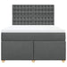 Pat box spring cu saltea, gri închis, 140x190 cm, textil - WALTI WALTI