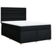 Pat box spring cu saltea, negru, 140x190 cm, textil - WALTI WALTI