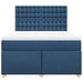 Pat box spring cu saltea, albastru, 140x200 cm, textil - WALTI WALTI