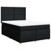 Pat box spring cu saltea, negru, 140x200 cm, textil - WALTI WALTI