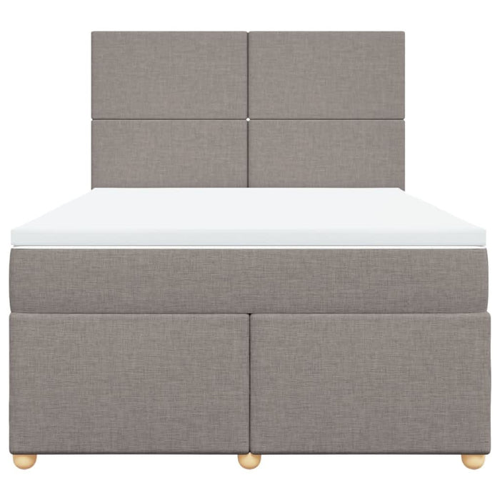 Pat continental cu saltea gri taupe 140x200 cm material textil - WALTI WALTI