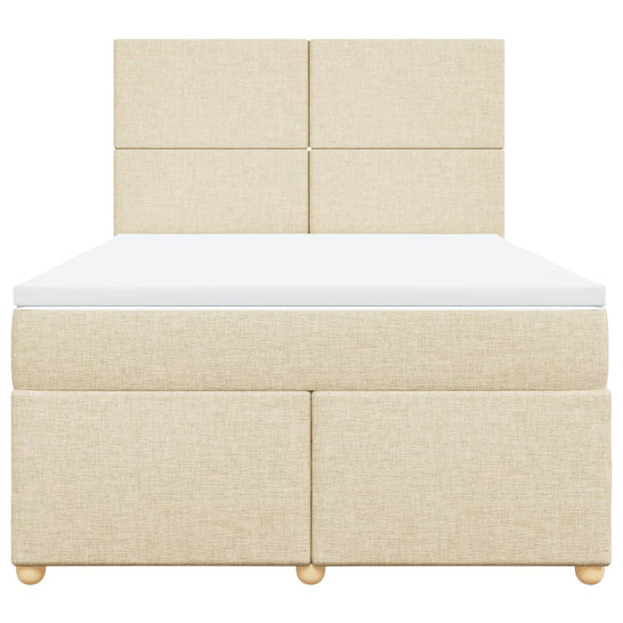 Pat continental cu saltea, crem, 140x200 cm, material textil - WALTI WALTI
