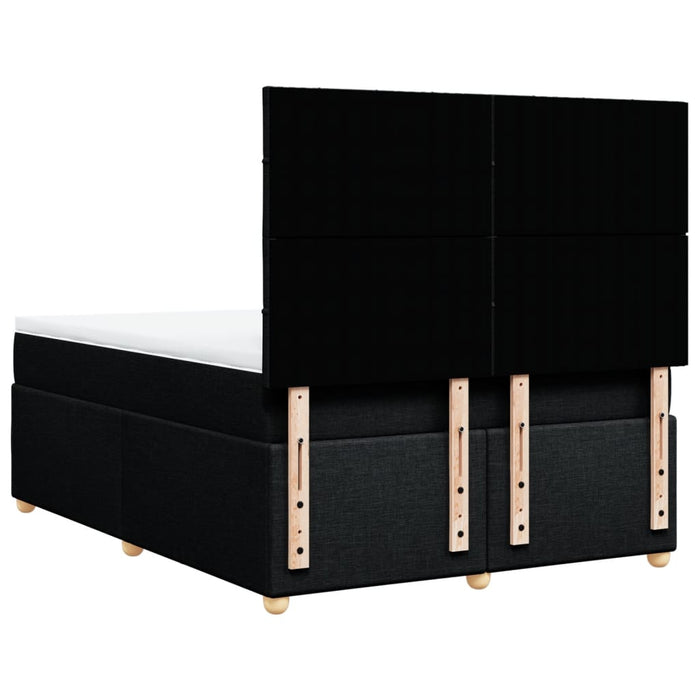Pat box spring cu saltea, negru, 140x200 cm, textil - WALTI WALTI
