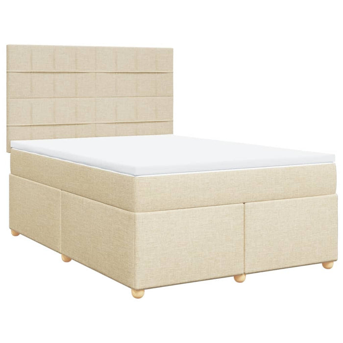 Pat continental cu saltea, crem, 140x200 cm, material textil - WALTI WALTI