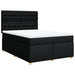 Pat box spring cu saltea, negru, 140x200 cm, textil - WALTI WALTI