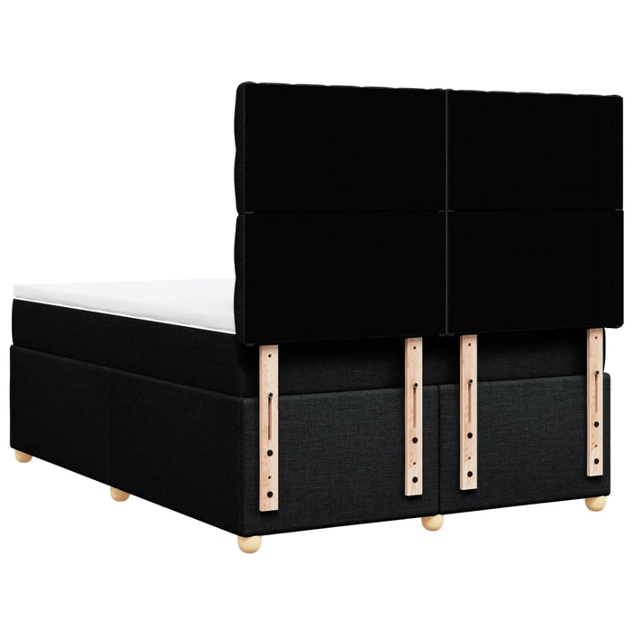Pat box spring cu saltea, negru, 140x200 cm, textil - WALTI WALTI