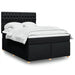Pat box spring cu saltea, negru, 140x200 cm, textil - WALTI WALTI
