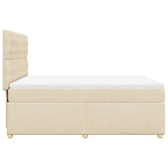 Pat continental cu saltea, crem, 140x200 cm, material textil - WALTI WALTI