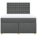Pat box spring cu saltea, gri închis, 140x200 cm, textil - WALTI WALTI