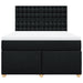 Pat box spring cu saltea, negru, 140x200 cm, textil - WALTI WALTI