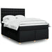 Pat box spring cu saltea, negru, 140x200 cm, textil - WALTI WALTI