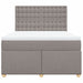 Pat continental cu saltea gri taupe 140x200 cm material textil - WALTI WALTI