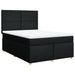 Pat box spring cu saltea, negru, 160x200 cm, textil - WALTI WALTI